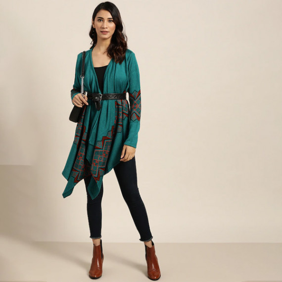 https://www.wayedge.in/products/women-teal-green-black-geometric-patterned-longline-waterfall-shrug