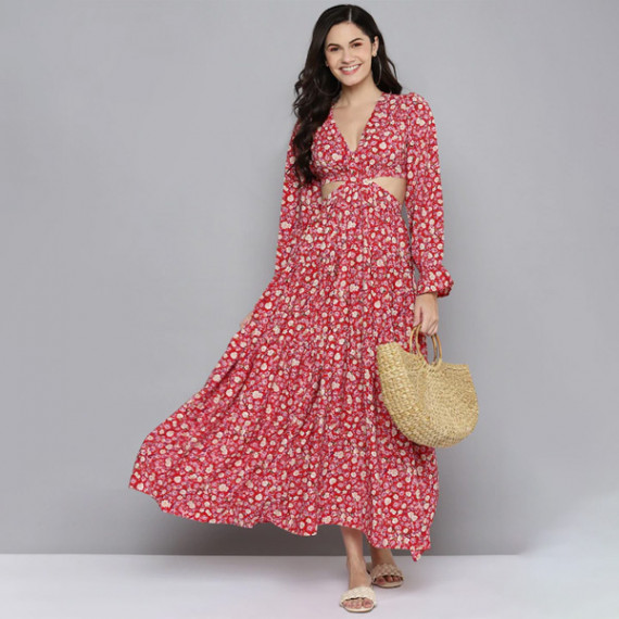 https://www.wayedge.in/products/red-beige-floral-waist-cut-out-maxi-dress