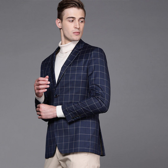 https://www.wayedge.in/products/men-navy-blue-beige-slim-fit-checked-single-breasted-smart-casual-blazer