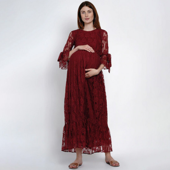 https://www.wayedge.in/products/women-maroon-maternity-self-design-maxi-dress