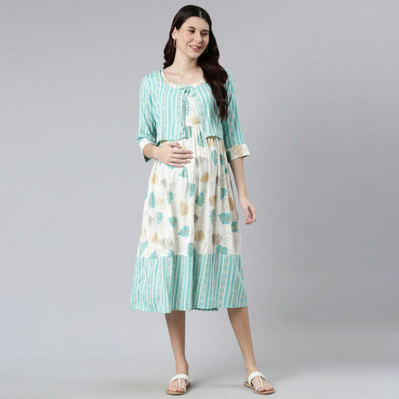 https://www.wayedge.in/products/women-off-white-green-floral-maternity-a-line-midi-dress